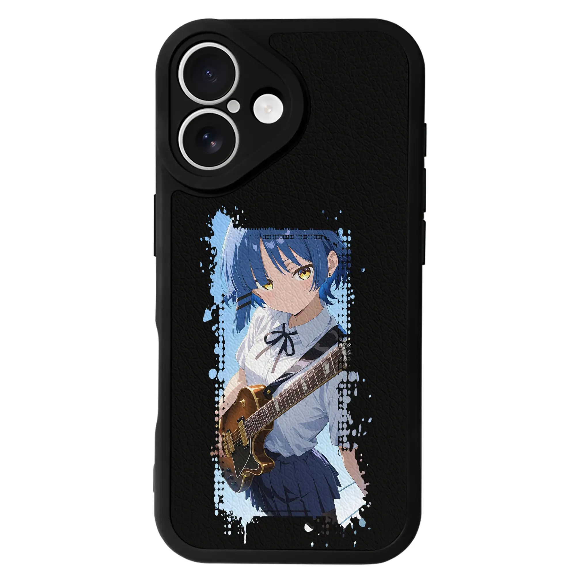 ぼっちざろっく！ グッズ,山田リョウ - IPhone 16シリーズ対応 ・ シリコンスマホケース ・ レザー調 ・ 高精度フィット ・ 耐衝撃 ・ ワイヤレス充電対応 ・ 精密カット